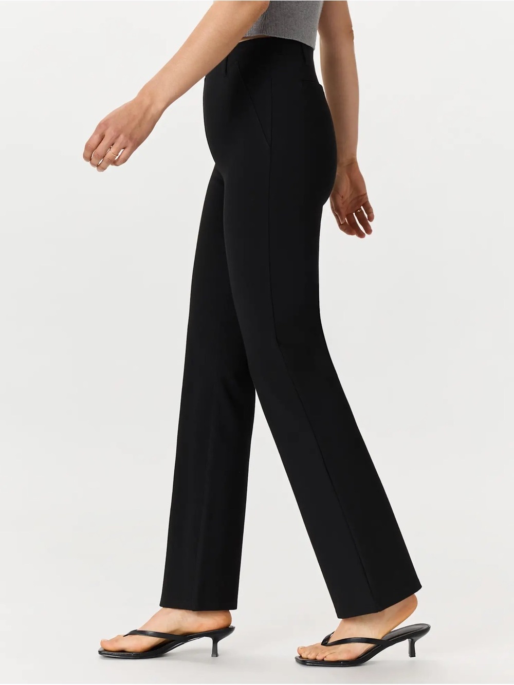 Quince Women’s Black Ultra-Stretch Ponte Bootcut Pants Size Small